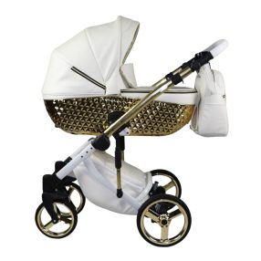 Sojan HAPPY kinderwagen 3in1 - Weiß (gold-weißrahmen)
