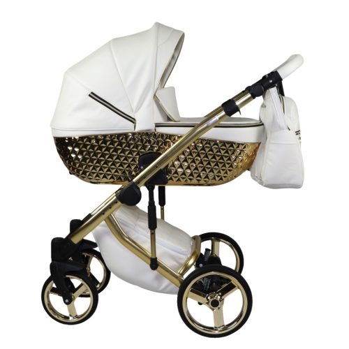 Sojan HAPPY kinderwagen 3in1 - Weiß (goldrahmen)