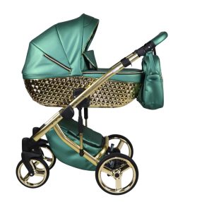 Sojan HAPPY kinderwagen 3in1 - Metallic-Grün (goldrahmen)