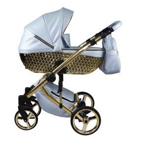 Sojan HAPPY kinderwagen 3in1 - Hellblau (goldrahmen)