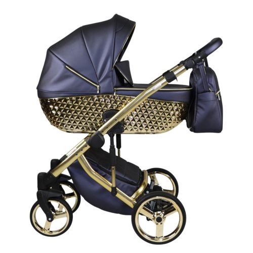 Sojan HAPPY kinderwagen 3in1 - Dunkelblau (goldrahmen)