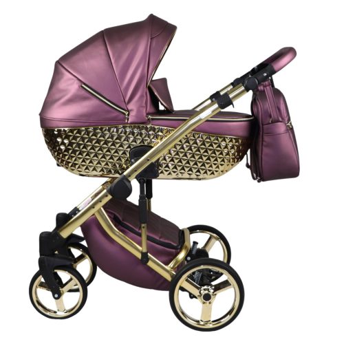 Sojan HAPPY kinderwagen 3in1 - burgunderrot (goldrahmen)