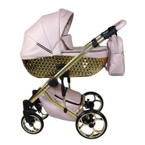  Sojan HAPPY kinderwagen 3in1 - Pulver (goldrahmen. extra rad)