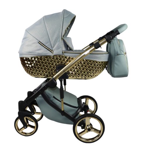 Sojan HAPPY kinderwagen 3in1 - Grau (schwarz-goldrahmen)