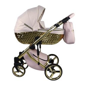 Sojan HAPPY kinderwagen 3in1 - Perle (goldrahmen)