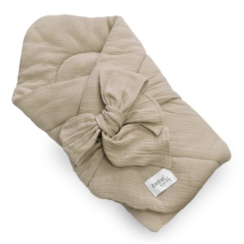 iBebe Babydecke aus Musselin - beige