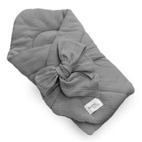 iBebe Babydecke aus Musselin - grau