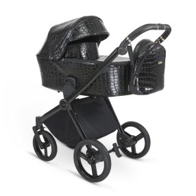 iBebe GLOSS multifunktionaler Kinderwagen - Schwarz krokodil