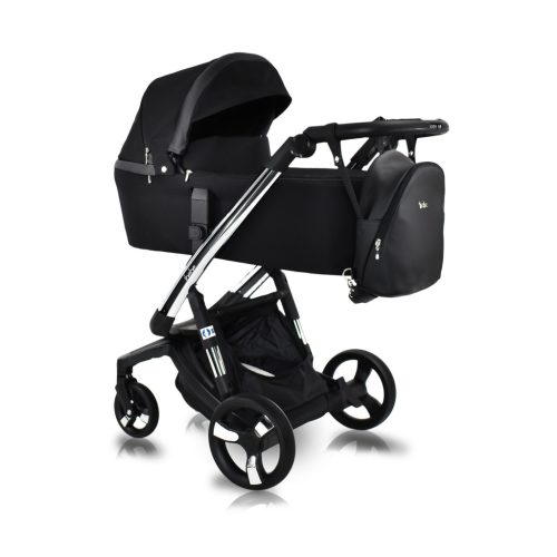 iBebe iSTOP multifunktionaler Kinderwagen - Chrom/Schwarz textil