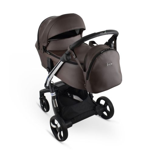 iBebe iSTOP multifunktionaler Kinderwagen - Chrom/Braun