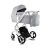iBebe iSTOP multifunktionaler Kinderwagen - White/Grau textil