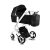 iBebe iSTOP multifunktionaler Kinderwagen - White/Schwarz textil
