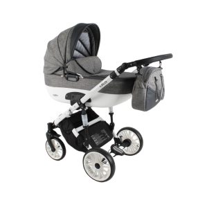 Adbor Ottis White kinderwagen 3in1 - grau mit schwarz