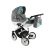 Adbor Ottis White kinderwagen 3in1 - grau mit minze