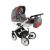 Adbor Ottis White kinderwagen 3in1 - grau mit rot