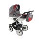 Adbor Ottis White kinderwagen 3in1 - grau mit rot