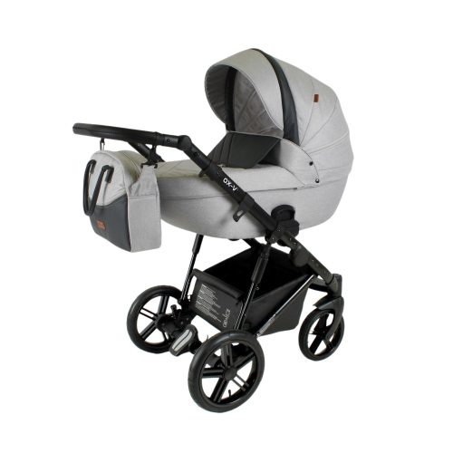 Adbor OX-V kinderwagen 3in1 - hellgrau mit schwarz