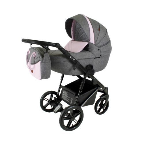 Adbor OX-V kinderwagen 3in1 - grau mit rosa