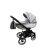 Adbor OX-V 3d kinderwagen 3in1 - grau-weiß mit silbernem Rahmen