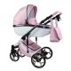 Sojan XSARA kinderwagen 3in1 - Rosa (weiß-chromrahmen und rosa Tasche)