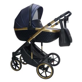   Sojan Xsara kinderwagen 3in1 - Dunkelblau (schwarz-goldrahmen)
