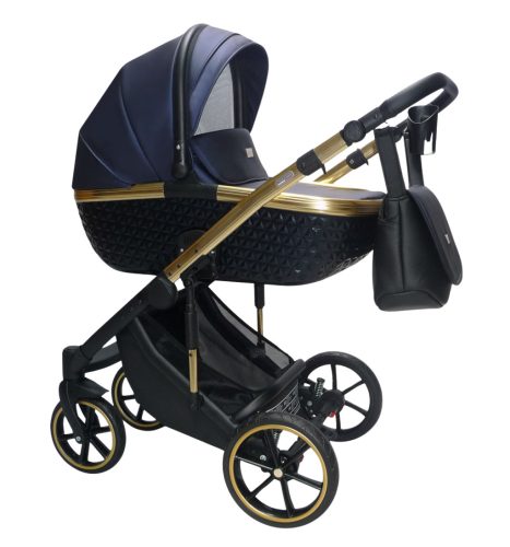 Sojan Xsara kinderwagen 3in1 - Dunkelblau (schwarz-goldrahmen)