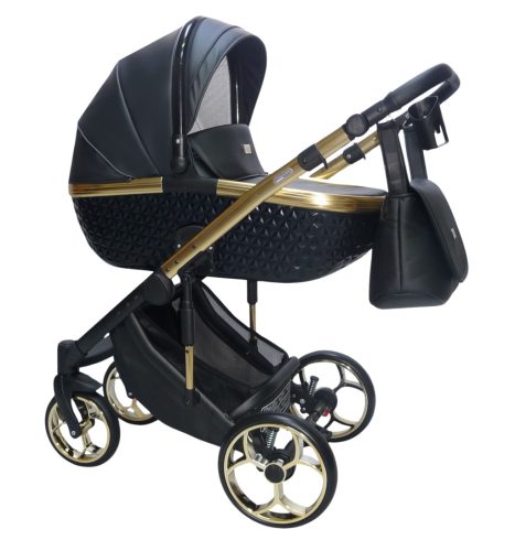 Sojan Xsara kinderwagen 3in1 - Komplett Schwarz (schwarz-goldrahmen)