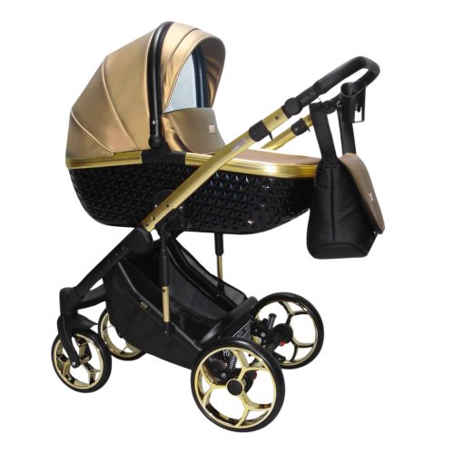 Sojan XSARA kinderwagen 3in1 - Champagner-Bronze (schwarz-goldrahmen)
