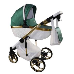 Sojan XSARA kinderwagen 3in1 - Metallic-Grün mit weiß