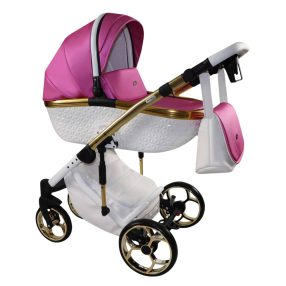 Sojan XSARA kinderwagen 3in1 - Metallic-Pink mit weiß