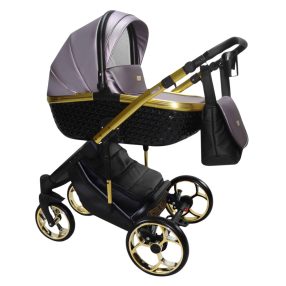Sojan XSARA kinderwagen 3in1 - Viola (schwarz-goldrahmen)