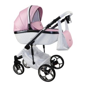 Sojan XSARA kinderwagen 3in1 - Rosa (weiß-chromrahmen)