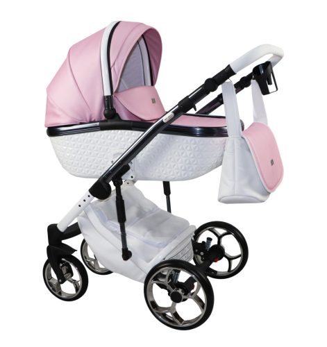 Sojan XSARA kinderwagen 3in1 - Rosa (weiß-chromrahmen)